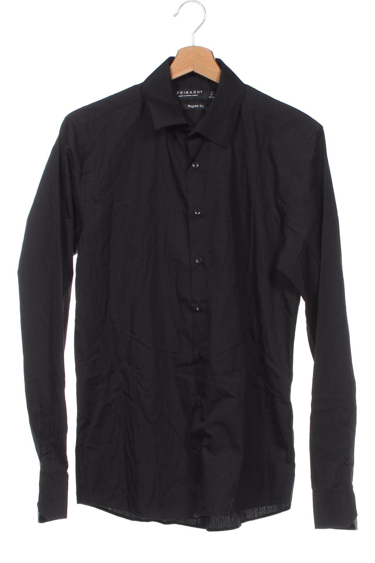 Ανδρικό πουκάμισο Primark, Μέγεθος S, Χρώμα Μαύρο, Τιμή 7,18 €