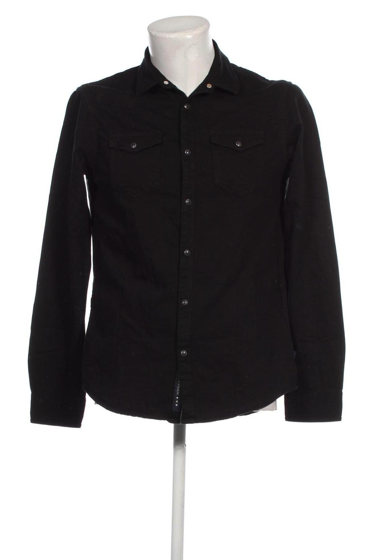 Ανδρικό πουκάμισο Scotch & Soda, Μέγεθος M, Χρώμα Μαύρο, Τιμή 25,98 €