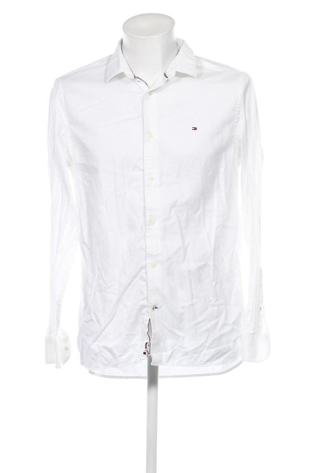 Ανδρικό πουκάμισο Tommy Hilfiger, Μέγεθος L, Χρώμα Λευκό, Τιμή 38,36 €