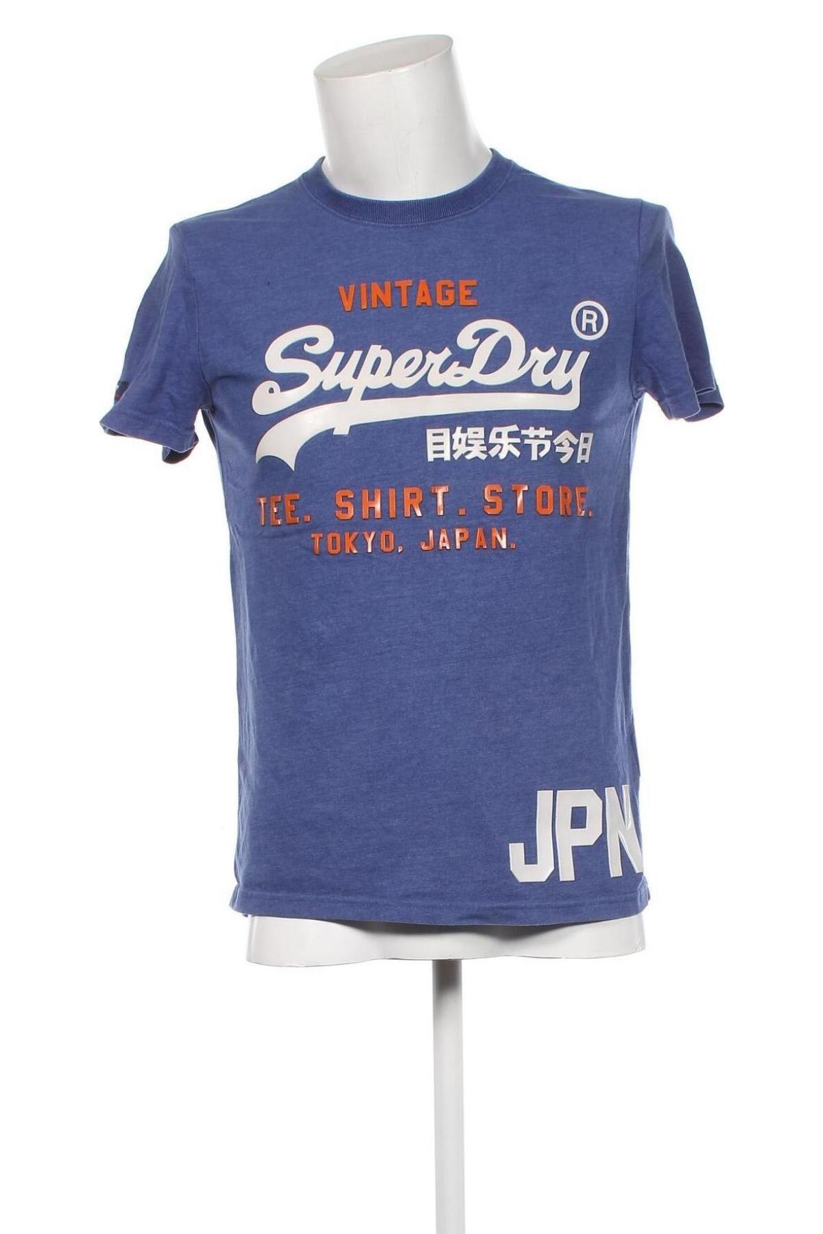 Męski T-shirt Superdry, Rozmiar L, Kolor Niebieski, Cena 57,99 zł