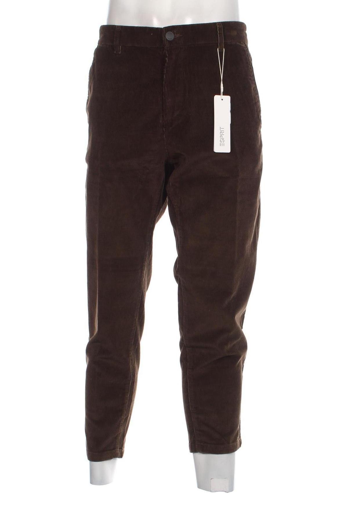 Pantaloni raiați de bărbați Esprit, Mărime L, Culoare Maro, Preț 91,78 Lei