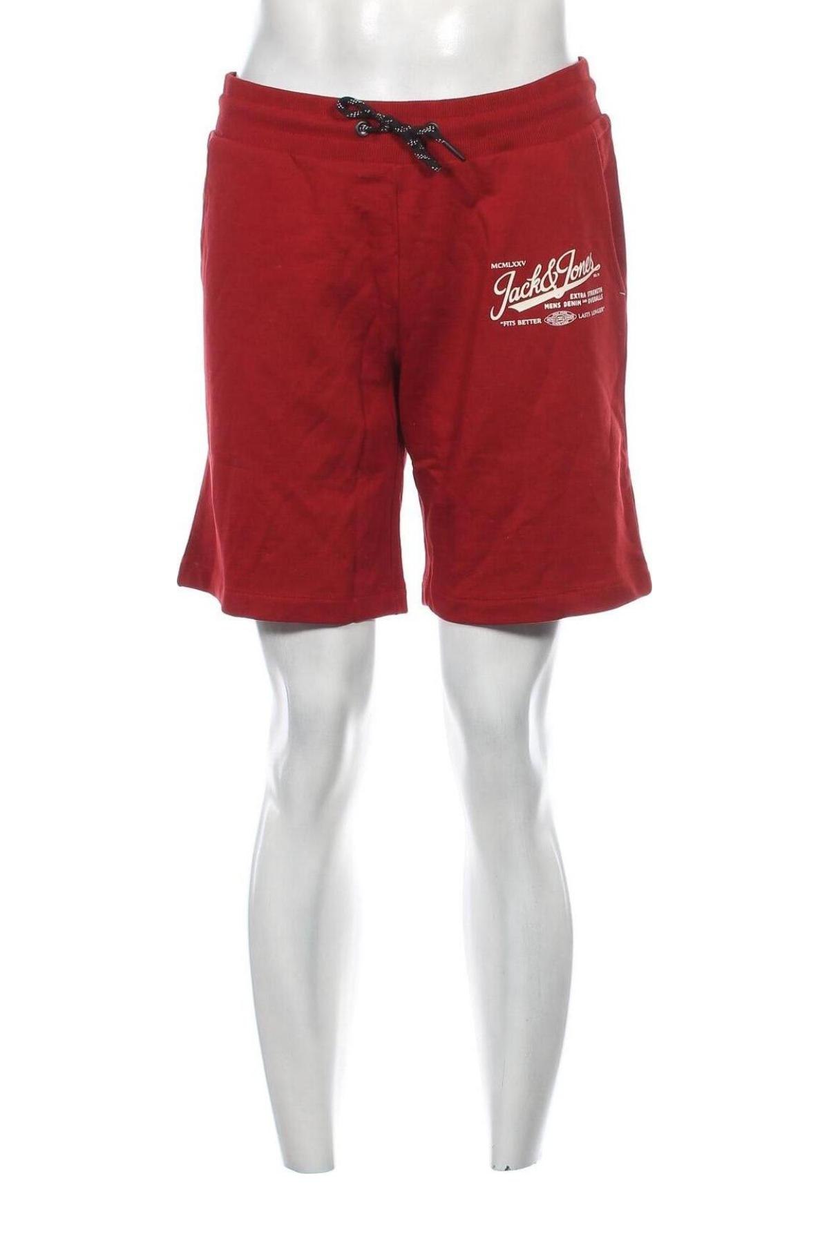 Мъжки къс панталон Jack & Jones, Размер L, Цвят Червен, Цена 62,00 лв.