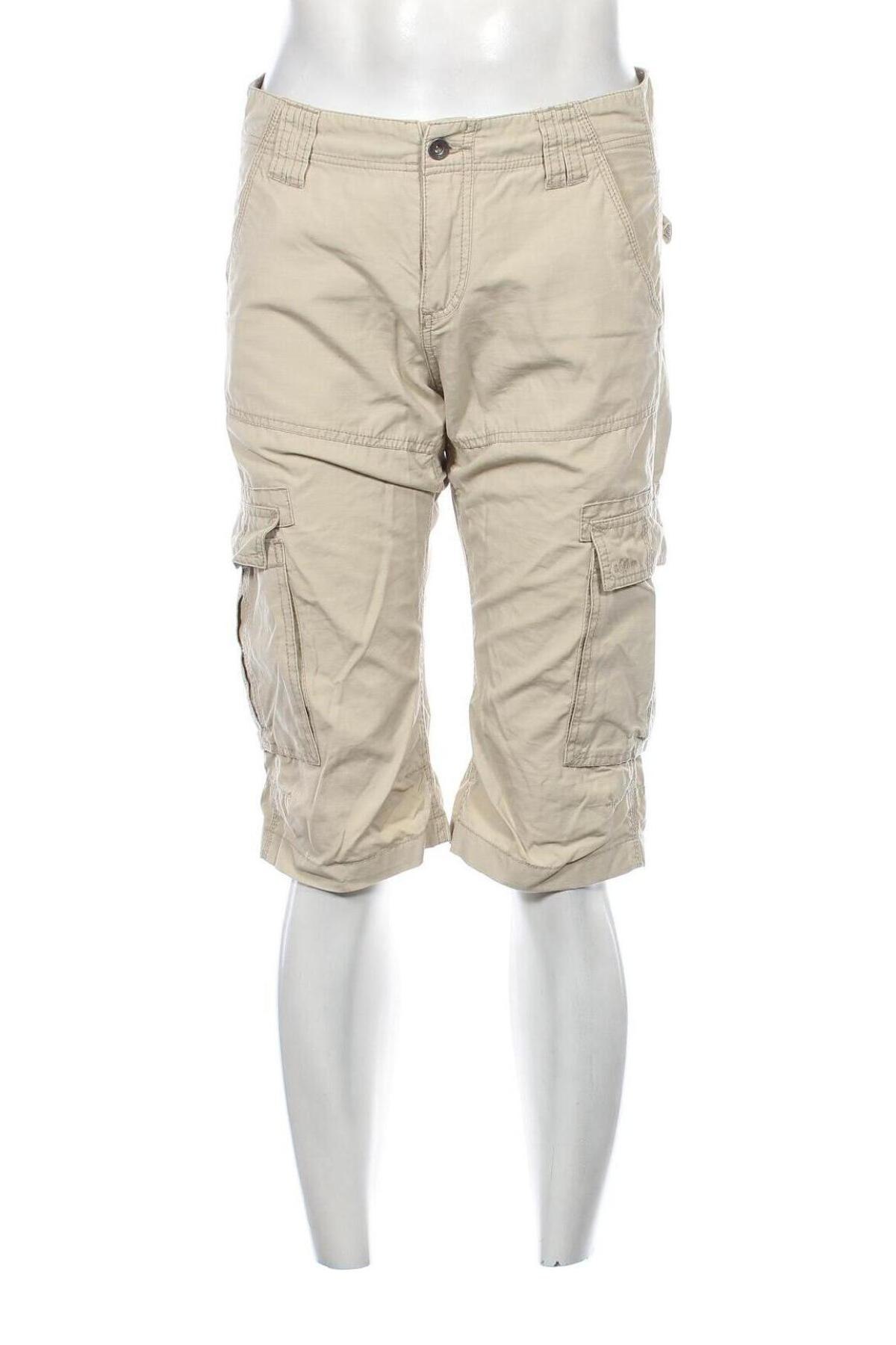 Мъжки къс панталон S.Oliver, Размер S, Цвят Бежов, Цена 31,56 лв.