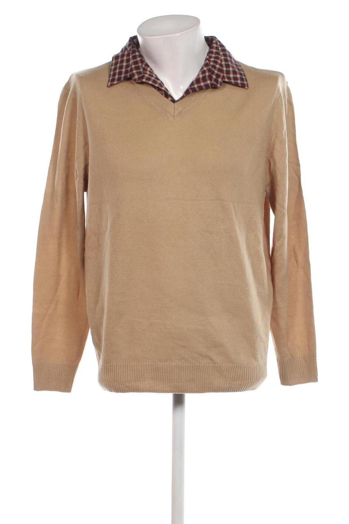 Herrenpullover, Größe L, Farbe Beige, Preis € 9,48