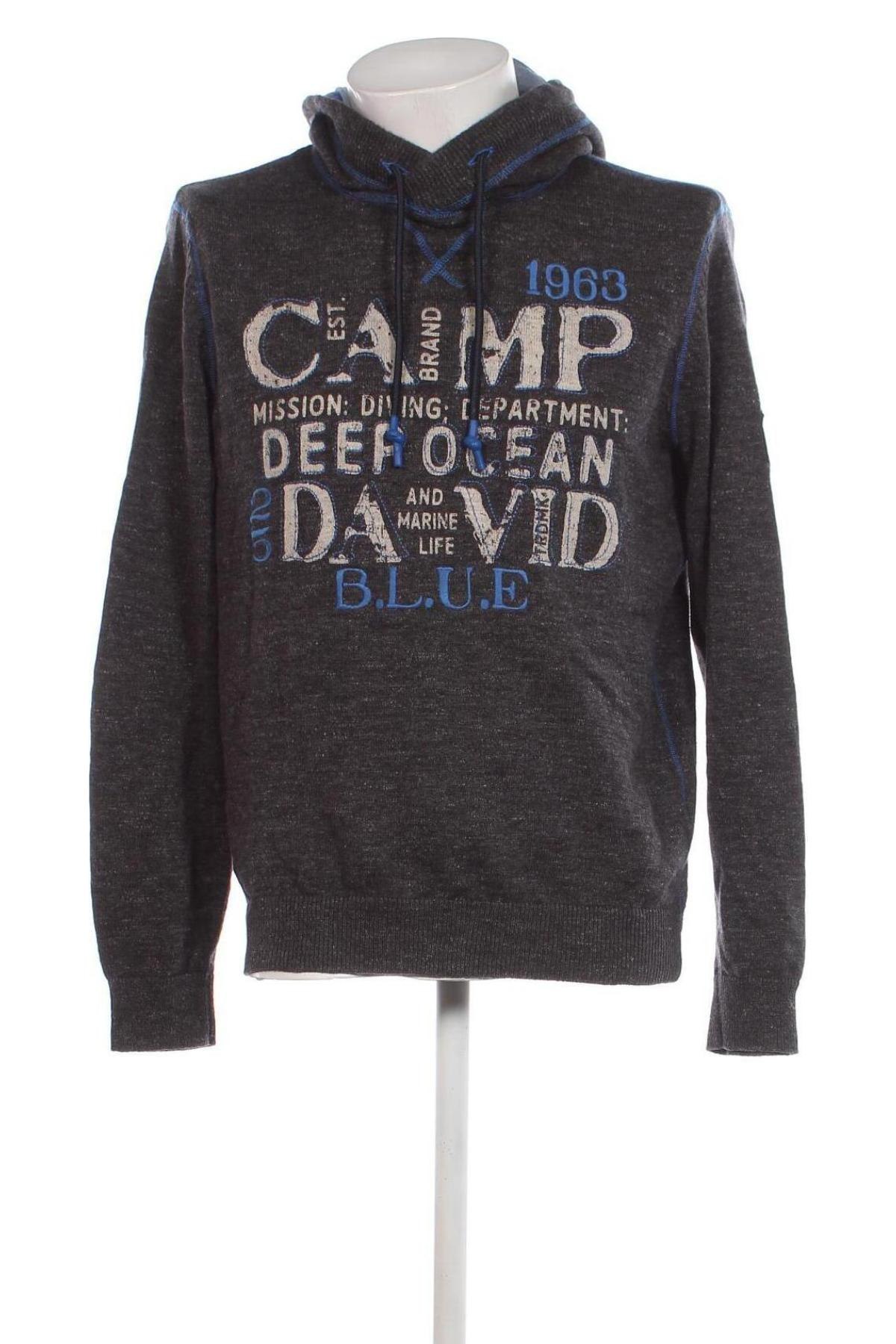Мъжки пуловер Camp David, Размер L, Цвят Сив, Цена 37,20 лв.
