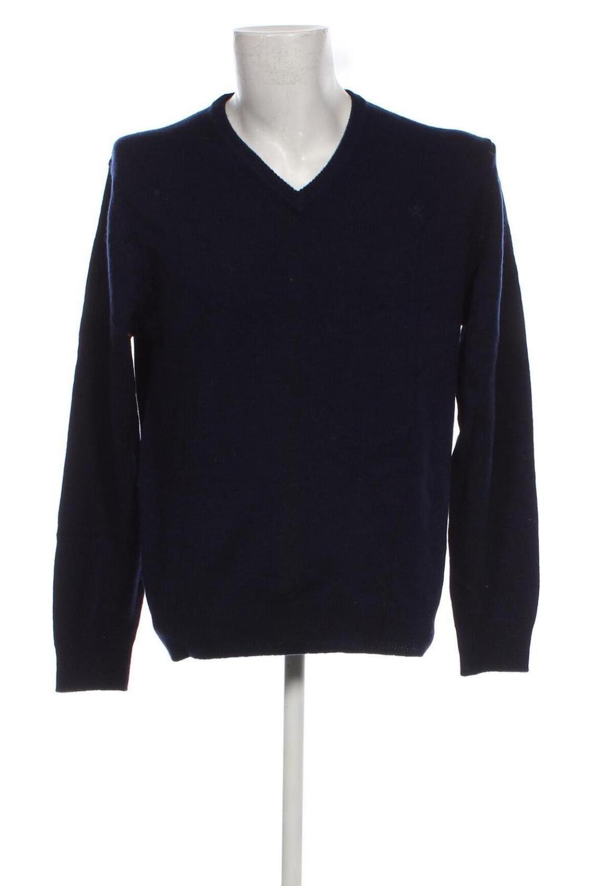 Мъжки пуловер Hackett, Размер L, Цвят Син, Цена 55,68 лв.