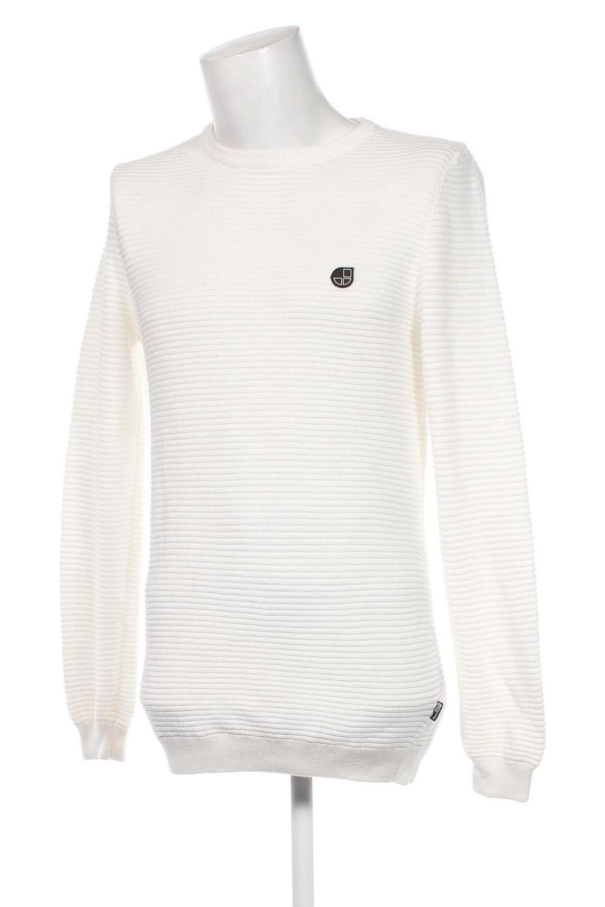 Мъжки пуловер Jean Pascale, Размер M, Цвят Бял, Цена 13,63 лв.