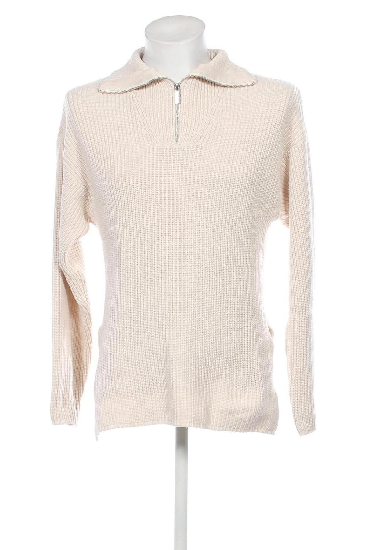Ανδρικό πουλόβερ LEZU, Μέγεθος M, Χρώμα  Μπέζ, Τιμή 31,75 €