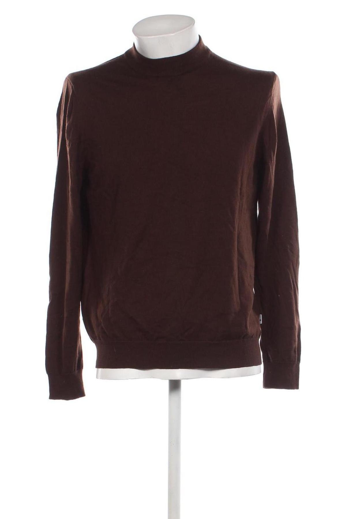 Мъжки пуловер NN07, Размер L, Цвят Кафяв, Цена 55,68 лв.