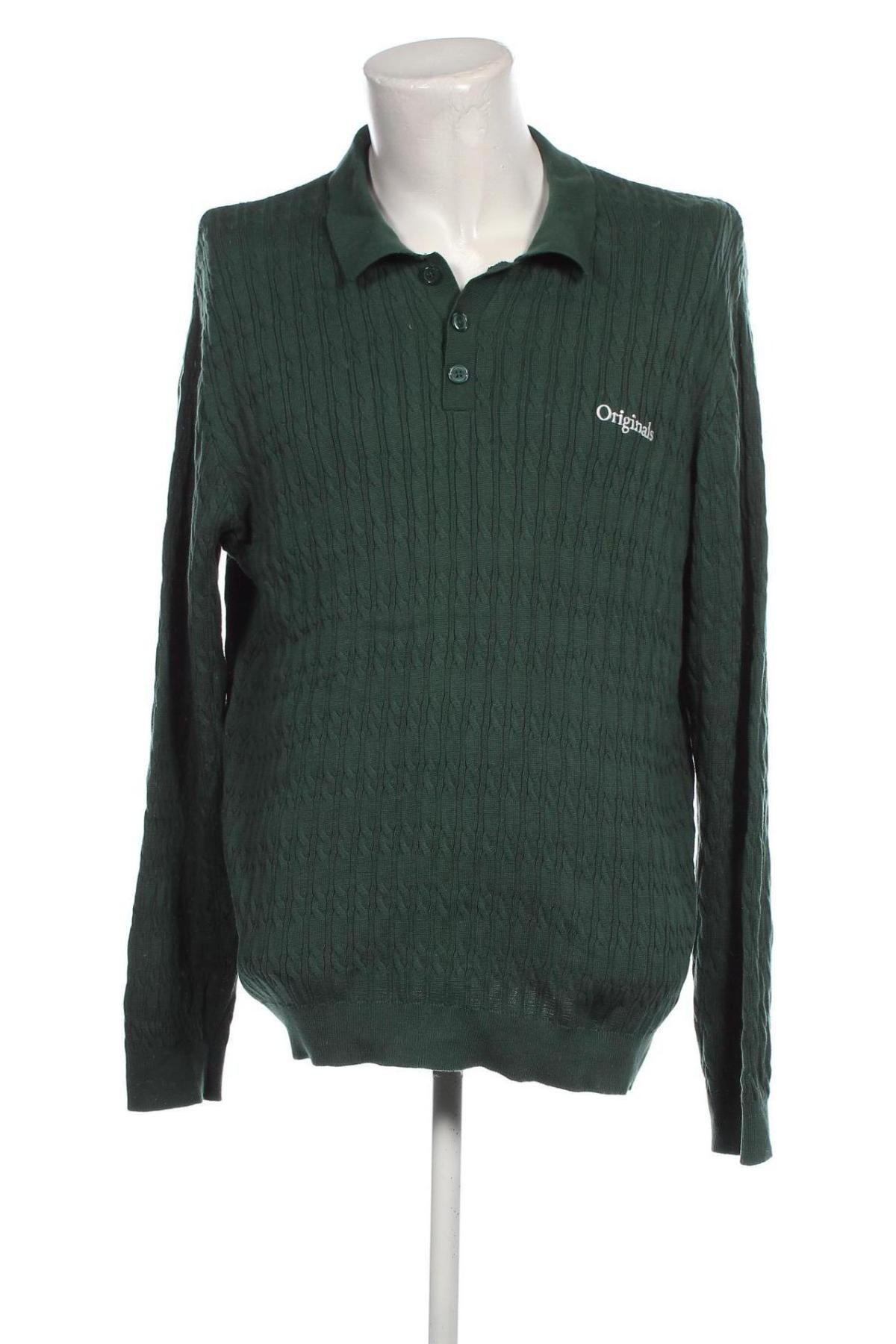 Herrenpullover Originals By Jack & Jones, Größe XL, Farbe Grün, Preis 11,83 €