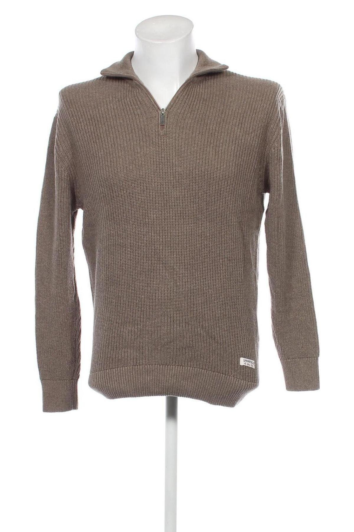 Herrenpullover Springfield, Größe S, Farbe Beige, Preis € 8,49