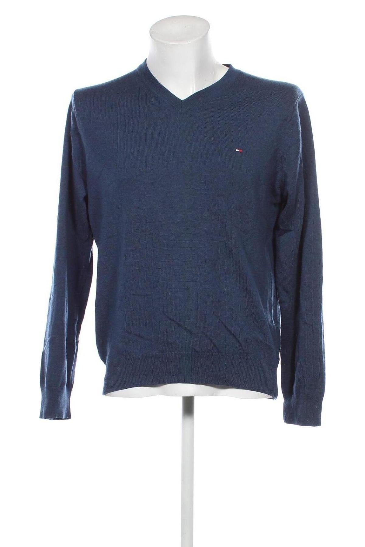 Męski sweter Tommy Hilfiger, Rozmiar L, Kolor Niebieski, Cena 168,88 zł