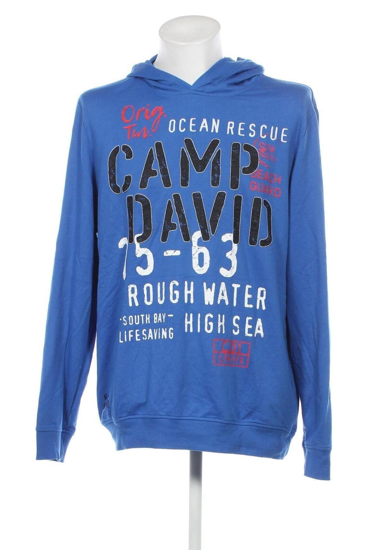 Herren Sweatshirt Camp David, Größe XXL, Farbe Blau, Preis 36,36 €