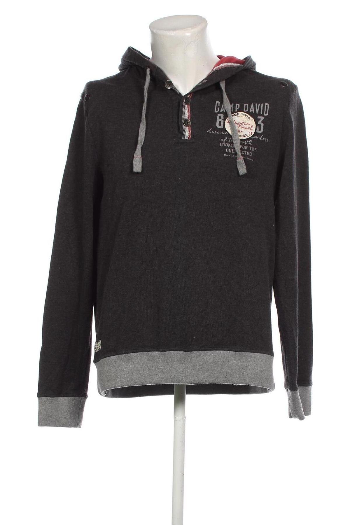 Herren Sweatshirt Camp David, Größe L, Farbe Grau, Preis 32,53 €