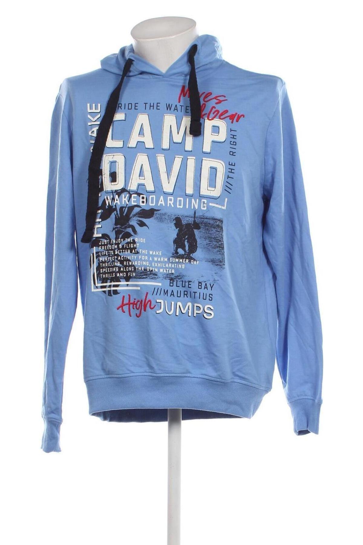 Herren Sweatshirt Camp David, Größe L, Farbe Blau, Preis 30,62 €