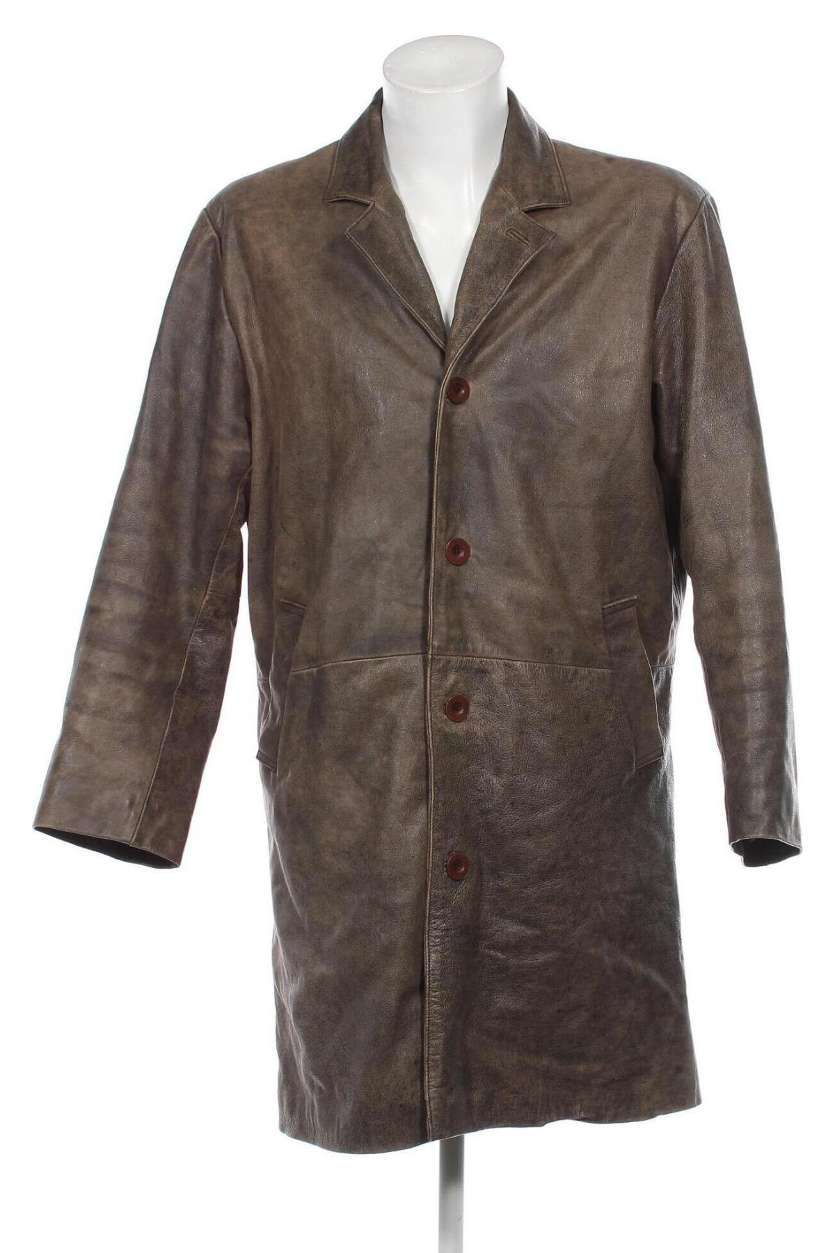 Ανδρικό δερμάτινο μπουφάν 17 & Co., Μέγεθος XL, Χρώμα Γκρί, Τιμή 39,71 €