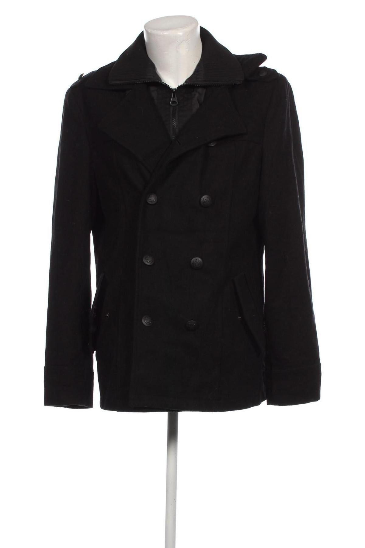 Pánsky kabát  Bershka, Veľkosť XL, Farba Čierna, Cena  28,51 €