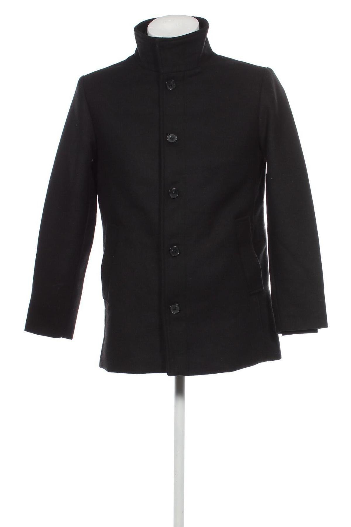 Ανδρικά παλτό Jack & Jones, Μέγεθος S, Χρώμα Μαύρο, Τιμή 40,48 €