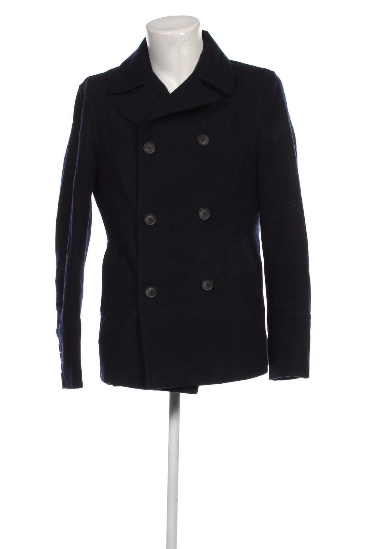Pánsky kabát  Pull&Bear, Veľkosť L, Farba Modrá, Cena  24,27 €