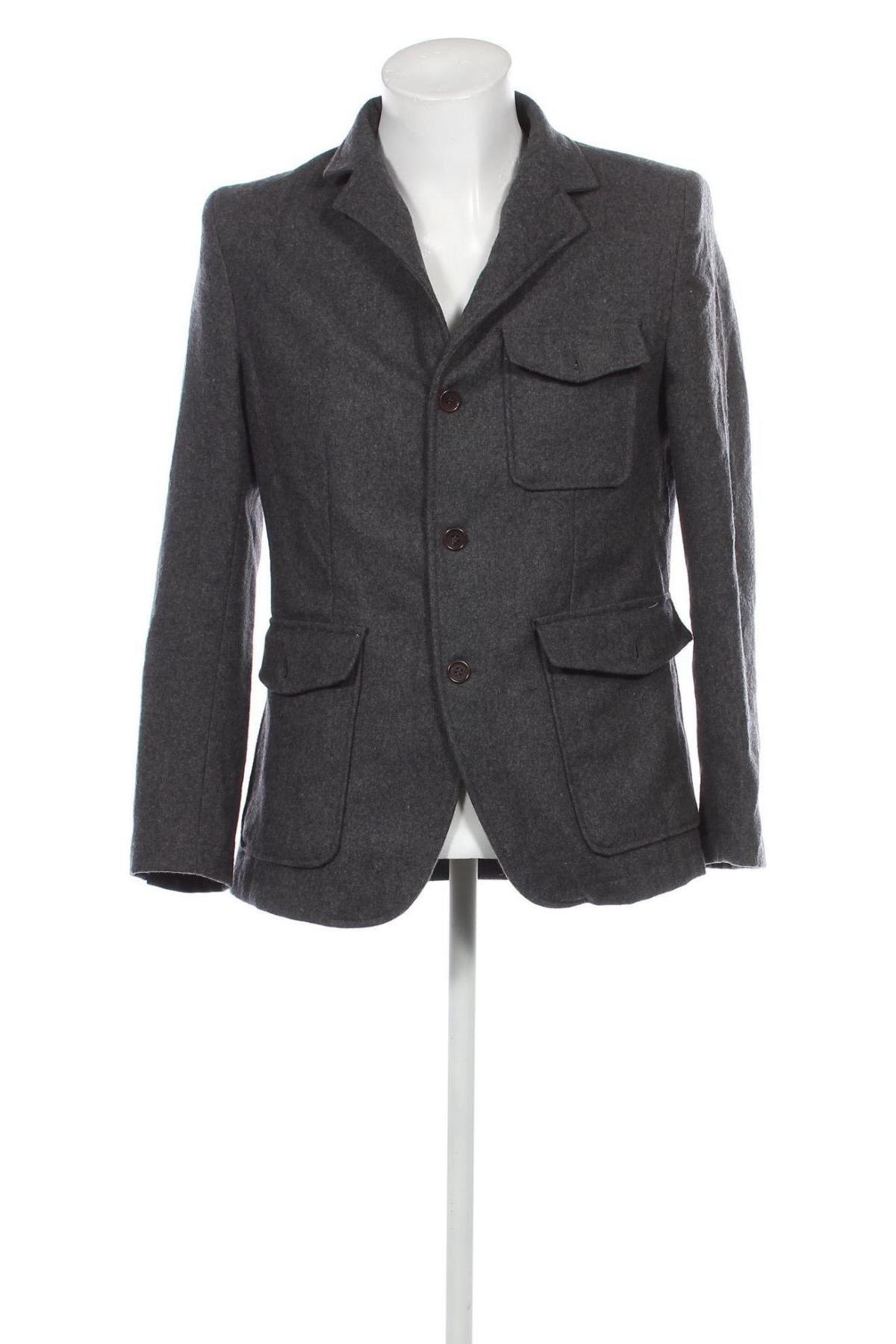 Мъжко палто Zara, Размер M, Цвят Сив, Цена 34,00 лв.
