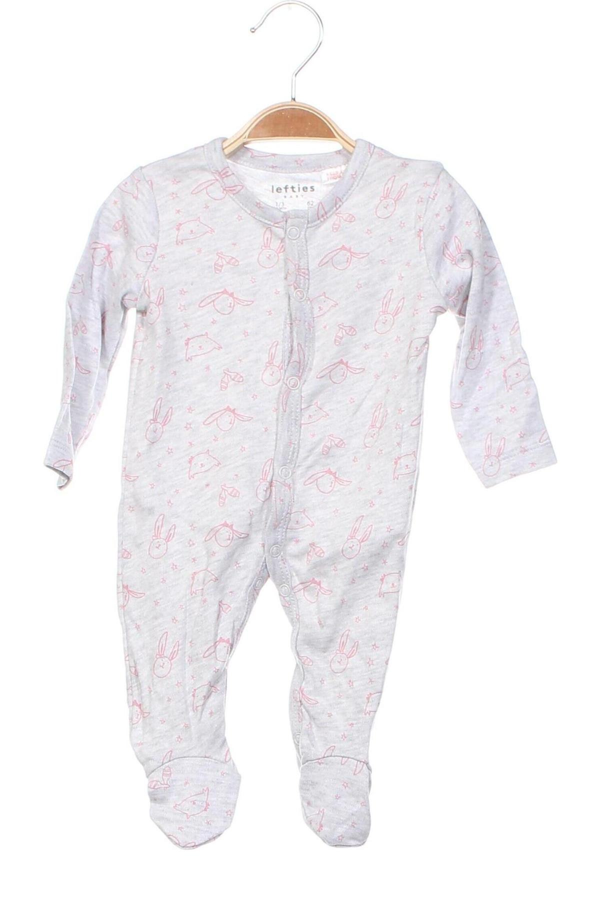 Pyjama Lefties, Größe 2-3m/ 56-62 cm, Farbe Grau, Preis 6,49 €