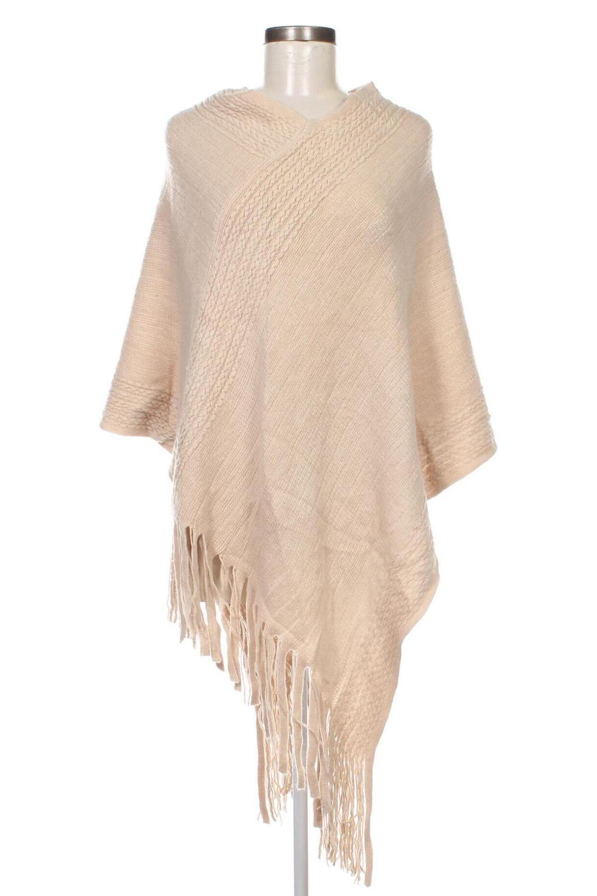 Poncho Wild Flower, Größe M, Farbe Ecru, Preis € 19,48