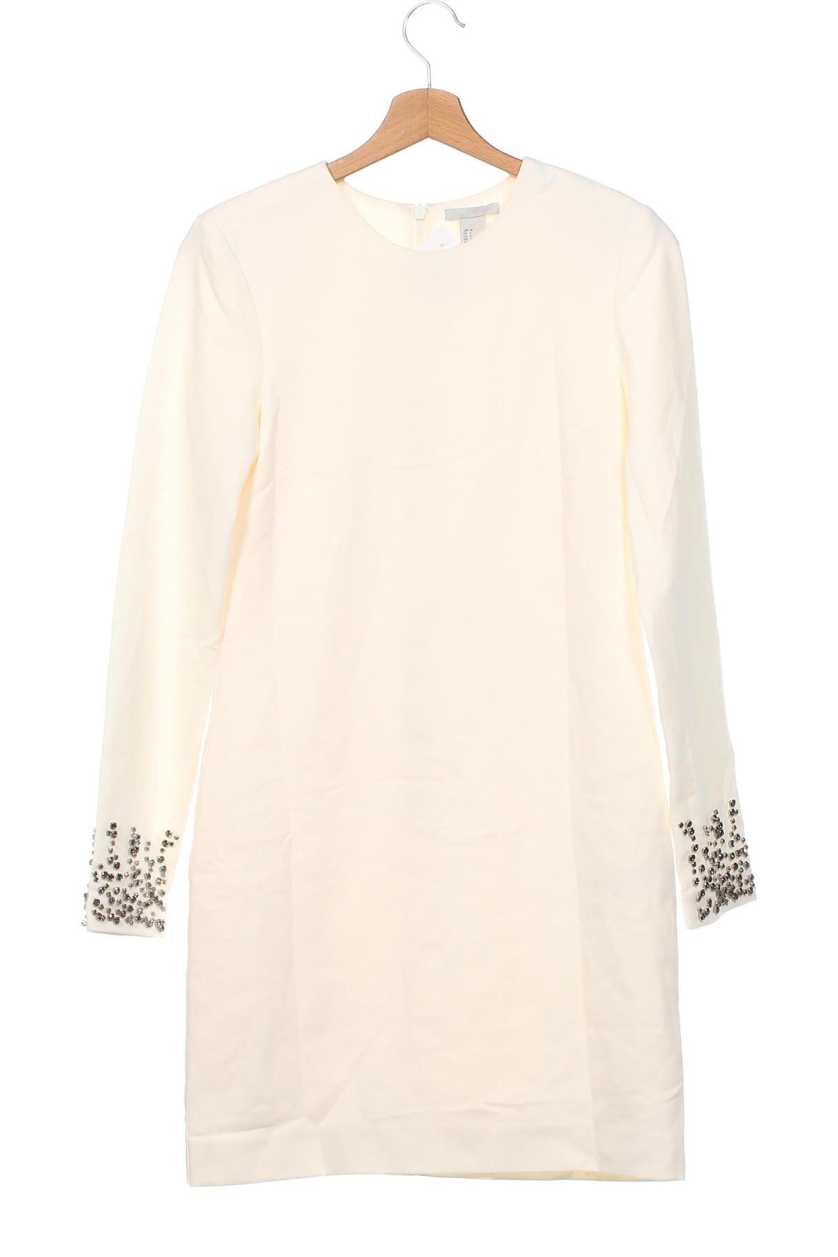 Kleid H&M, Größe XS, Farbe Ecru, Preis 22,20 €