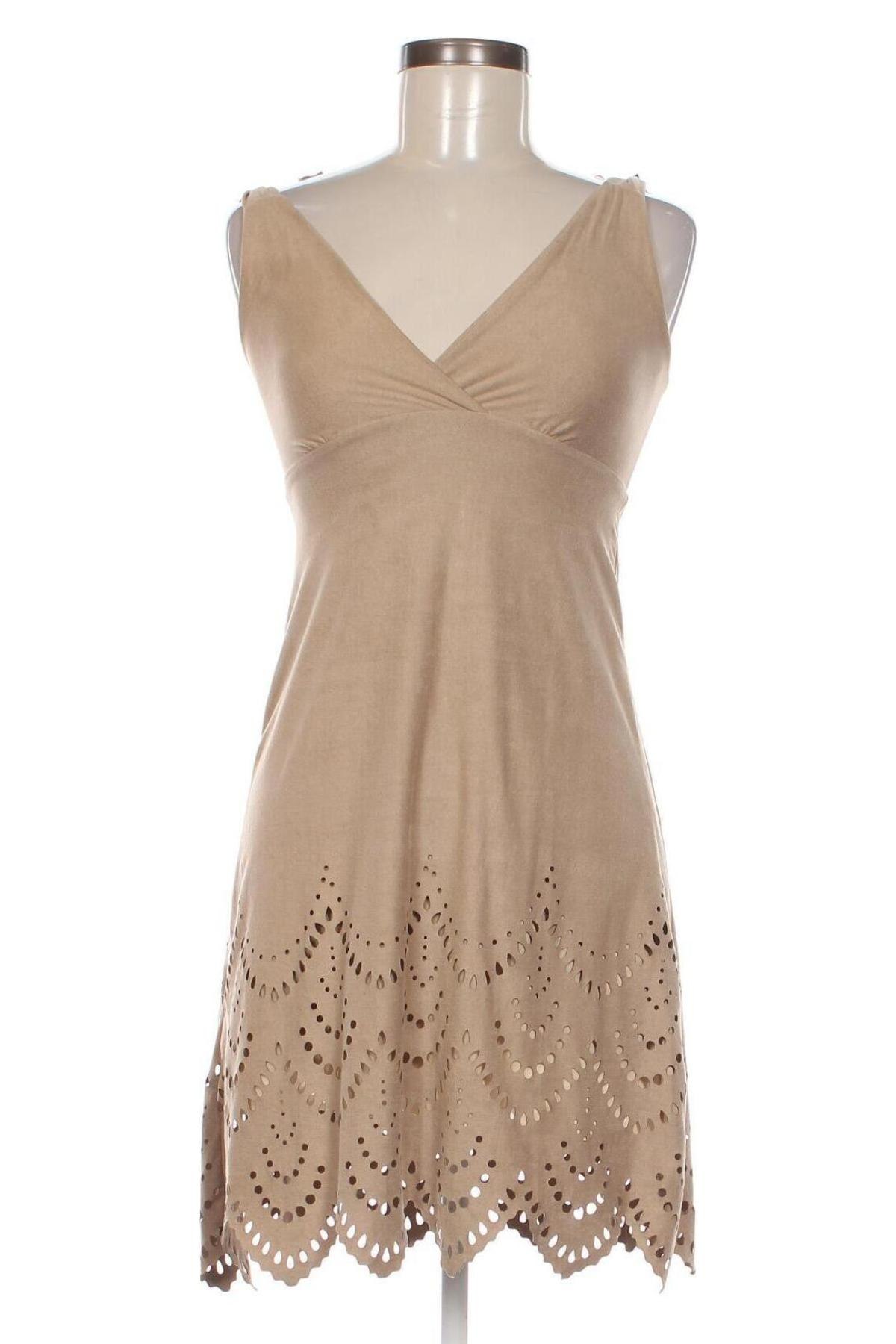 Φόρεμα Naf Naf, Μέγεθος M, Χρώμα  Μπέζ, Τιμή 42,73 €