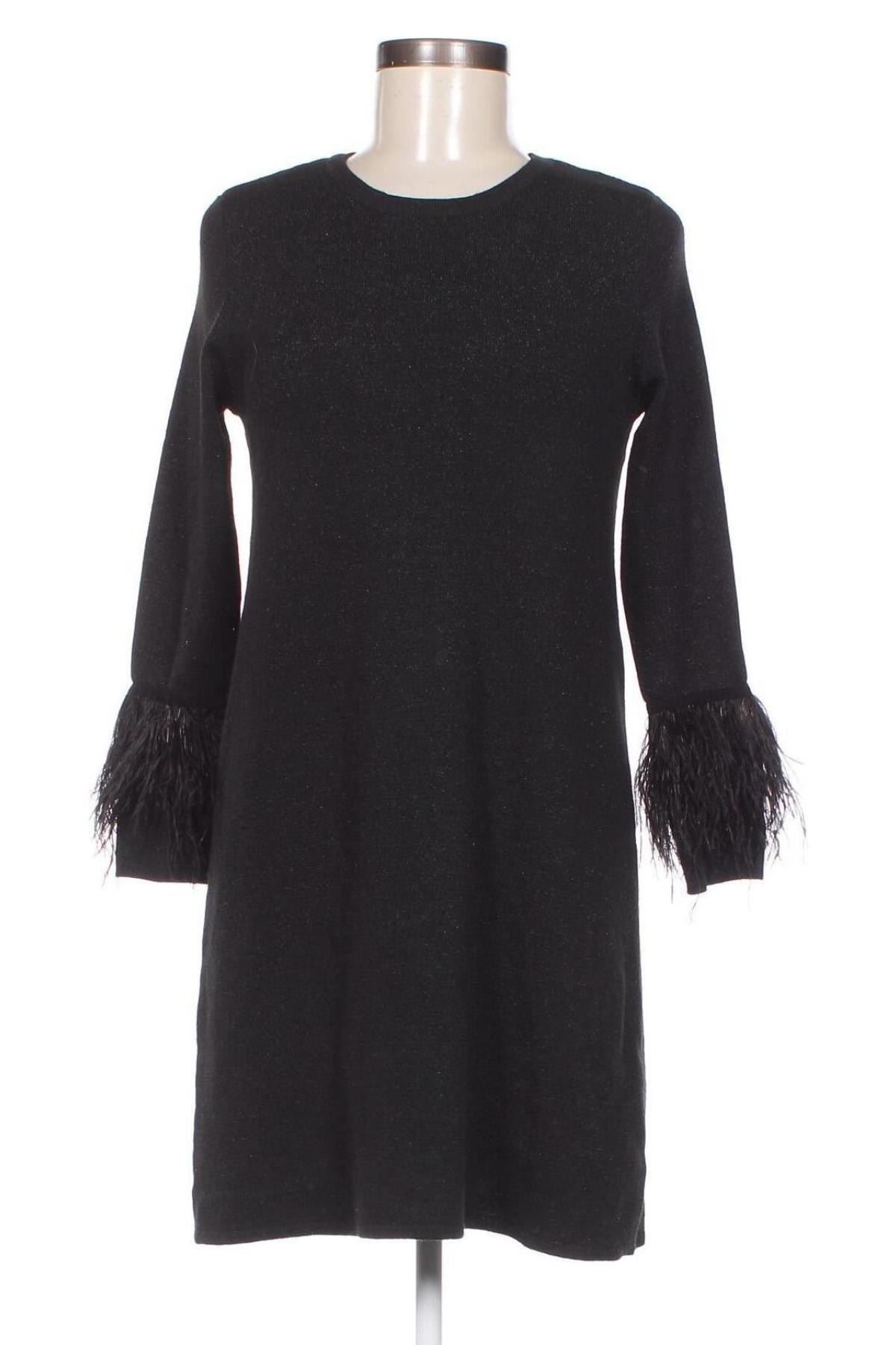 Rochie Zara Knitwear, Mărime S, Culoare Negru, Preț 41,05 Lei