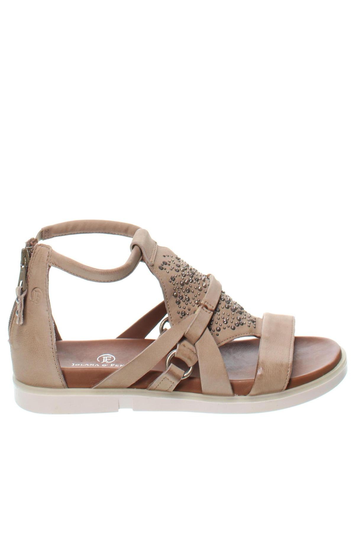 Sandalen Jolana&Fenena, Größe 38, Farbe Beige, Preis 63,92 €