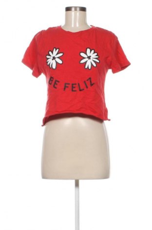 Damen T-Shirt Bershka, Größe M, Farbe Rot, Preis 5,99 €