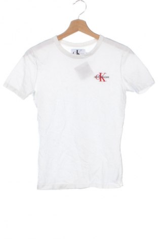 Damski T-shirt Calvin Klein Jeans, Rozmiar XS, Kolor Biały, Cena 80,12 zł