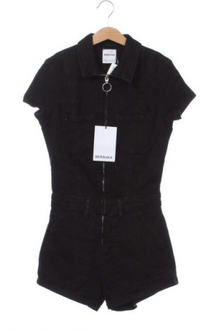 Дамски къс гащеризон Bershka, Размер XS, Цвят Черен, Цена 56,99 лв.