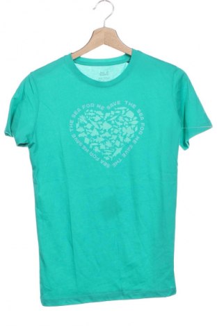 Dziecięcy T-shirt Jack Wolfskin, Rozmiar 12-13y/ 158-164 cm, Kolor Zielony, Cena 46,45 zł
