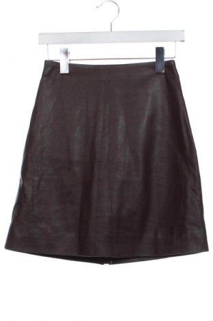Fustă de piele H&M L.O.G.G., Mărime XS, Culoare Maro, Preț 265,47 Lei