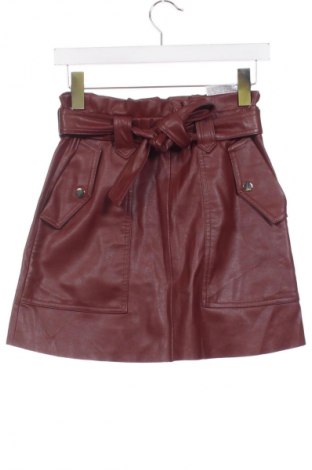 Skórzana spódnica Zara, Rozmiar XS, Kolor Czerwony, Cena 108,41 zł