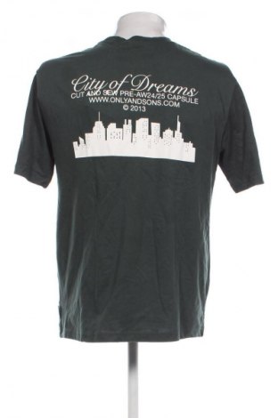 Ανδρικό t-shirt Only & Sons, Μέγεθος S, Χρώμα Πράσινο, Τιμή 17,99 €