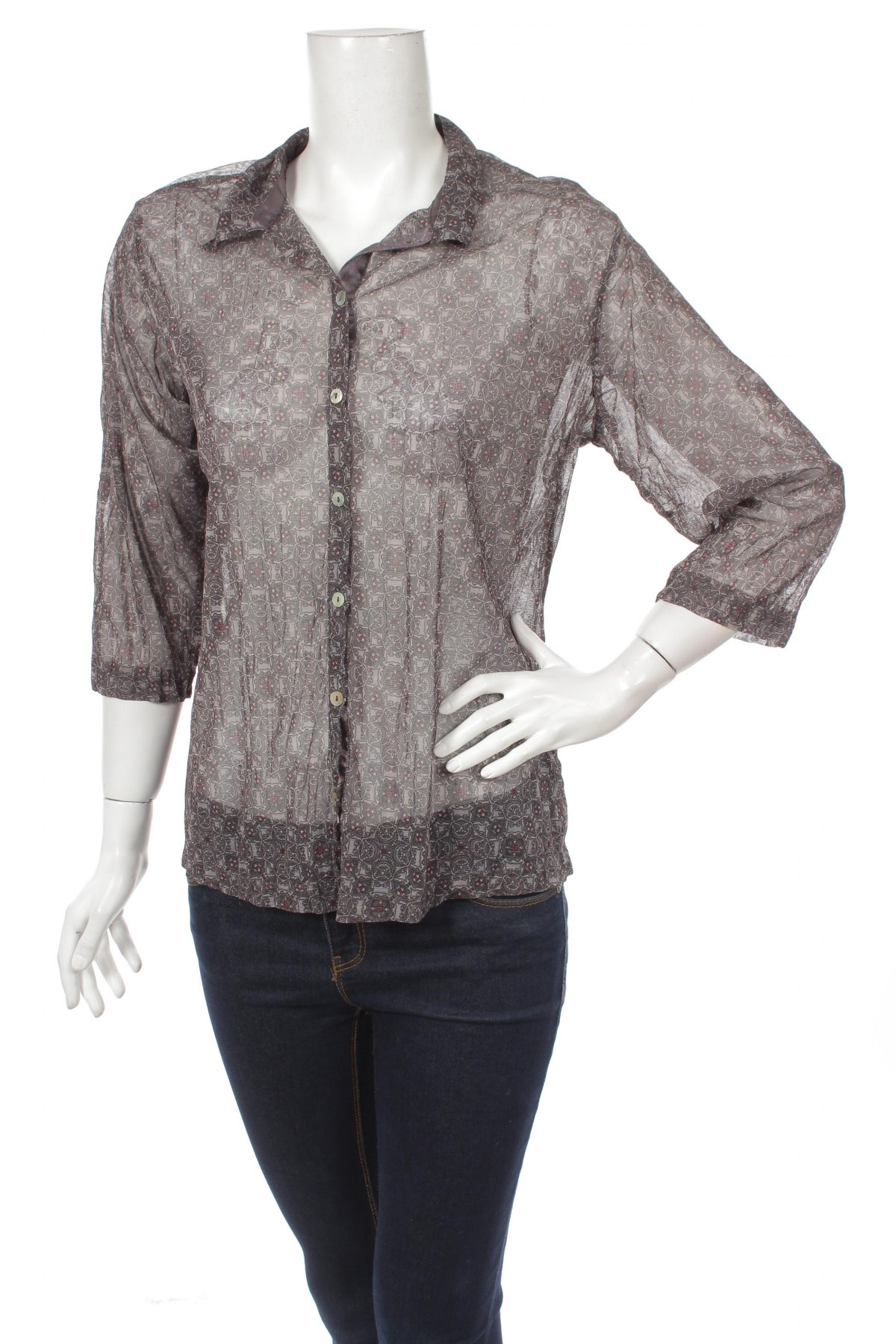 Γυναικείο πουκάμισο Biaggini, Μέγεθος L, Χρώμα Γκρί, Τιμή 15,46 €