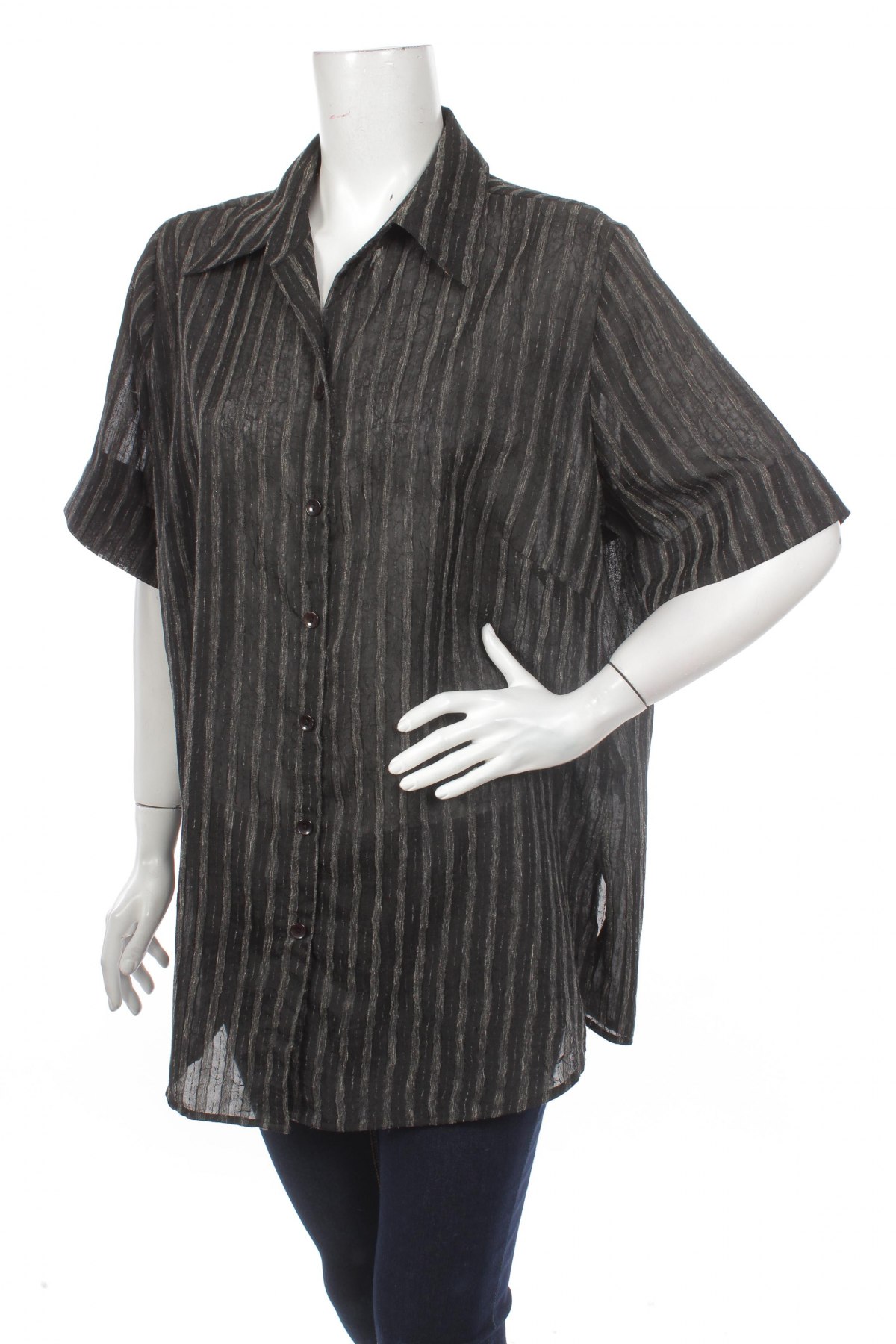 Γυναικείο πουκάμισο Canda, Μέγεθος XL, Χρώμα Γκρί, Τιμή 14,07 €