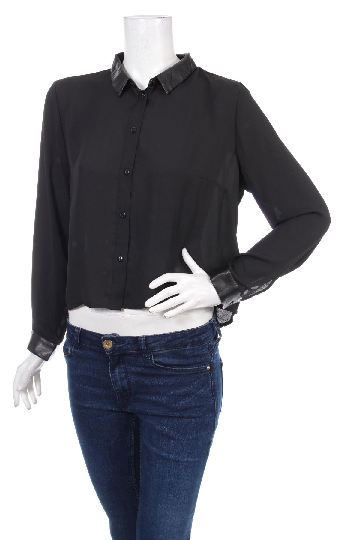 Γυναικείο πουκάμισο H&M Divided, Μέγεθος XL, Χρώμα Μαύρο, Τιμή 24,74 €