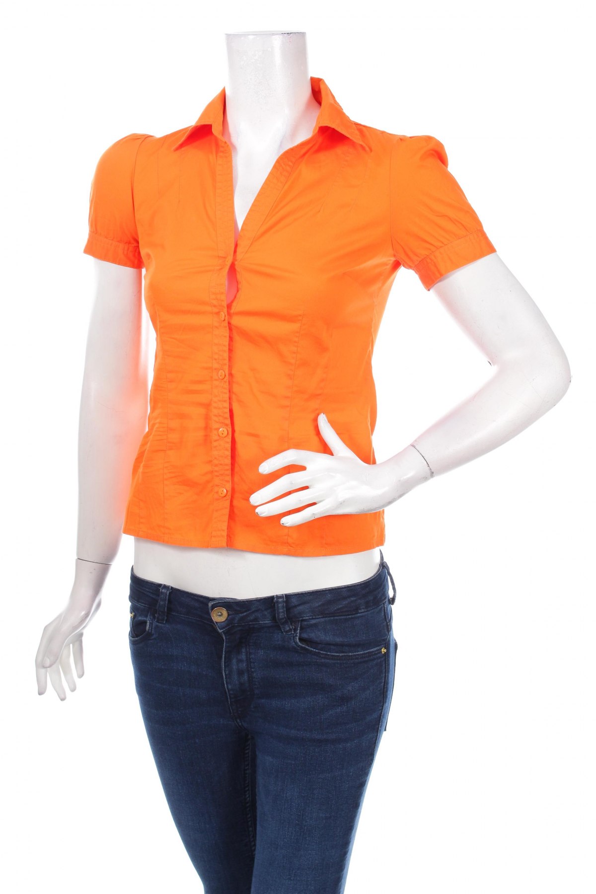 Γυναικείο πουκάμισο H&M, Μέγεθος XS, Χρώμα Πορτοκαλί, Τιμή 10,82 €