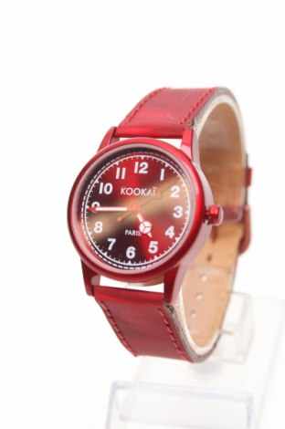 Часовник Kookai, Цвят Червен, Текстил, метал, Цена 148,92 лв.