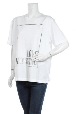 Γυναικείο t-shirt Love Moschino, Μέγεθος L, Χρώμα Λευκό, Βαμβάκι, Τιμή 55,19 €