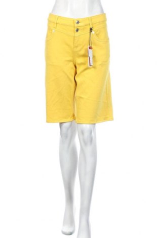 Pantaloni scurți de femei S.Oliver, Mărime M, Culoare Galben, 97% bumbac, 3% elastan, Preț 71,84 Lei