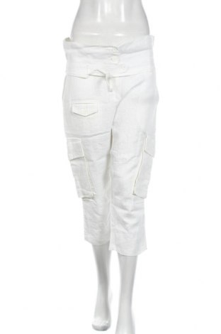 Γυναικείο παντελόνι Kookai, Μέγεθος L, Χρώμα Λευκό, Λινό, Τιμή 30,49 €