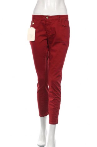 Дамски панталон Zara, Размер XL, Цвят Червен, 97% памук, 3% еластан, Цена 65,21 лв.