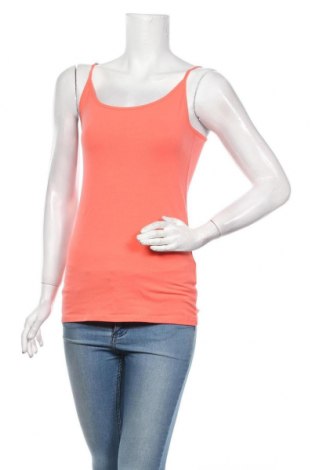 Damska koszulka na ramiączkach Amisu, Rozmiar L, Kolor Pomarańczowy, 95% bawełna, 5% elastyna, Cena 27,83 zł