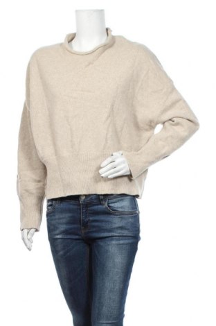 Дамски пуловер Arnie Says, Размер L, Цвят Бежов, 70% вълна, 20% полиамид, Цена 49,98 лв.