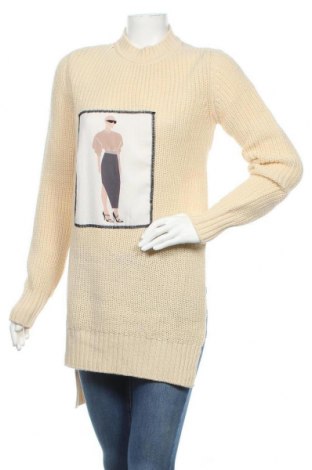 Γυναικείο πουλόβερ NA-KD, Μέγεθος XS, Χρώμα  Μπέζ, 70%ακρυλικό, 30% μαλλί, Τιμή 21,47 €