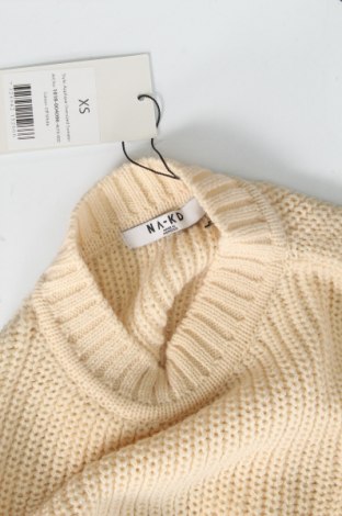 Γυναικείο πουλόβερ NA-KD, Μέγεθος XS, Χρώμα  Μπέζ, 70%ακρυλικό, 30% μαλλί, Τιμή 21,47 €